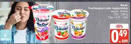 Edeka Bauer Fruchtjoghurt oder Joghurtdrink Angebot