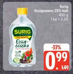 Edeka Surig Essigessenz 25% hell Angebot
