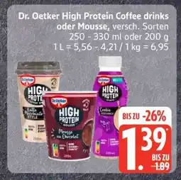 Edeka Dr. Oetker High Protein Coffee drinks oder Mousse Angebot