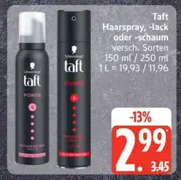 Edeka Taft Haarspray, -lack oder -schaum Angebot