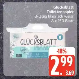 Edeka GLÜCKSBLATT Toilettenpapier Angebot