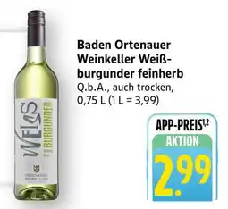 Edeka Baden Ortenauer Weinkeller Weißburgunder feinherb Angebot