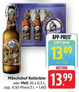 Edeka Mönchshof Kellerbier oder Hell Angebot