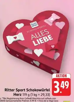 Edeka Ritter Sport Schokowürfel Herz Angebot
