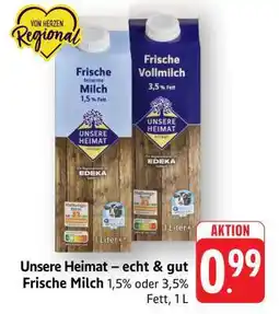 Edeka Unsere Heimat – echt & gut Frische Milch Angebot