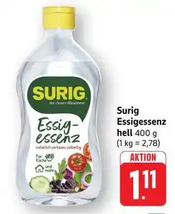 Edeka Surig Essigessenz hell 400 g Angebot