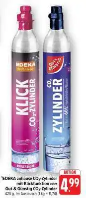 Edeka EDEKA zuhause CO₂-Zylinder mit Klickfunktion oder Gut & Günstig CO₂-Zylinder Angebot