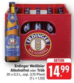 Edeka Erdinger Weißbier Alkoholfrei oder Trüb Angebot