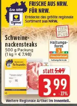 Edeka Schweine- nackensteaks Angebot