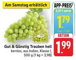 Edeka Gut & Günstig Trauben hell Angebot