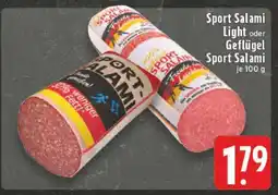Edeka Sport Salami Light oder Geflügel Sport Salami Angebot