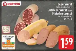 Edeka Leberwurst, Gutsleberwurst oder Fleischrotwurst Angebot