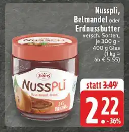 Edeka Nusspli, Belmandel oder Erdnussbutter Angebot