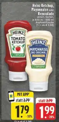Edeka Heinz Ketchup, Mayonnaise oder Remoulade Angebot