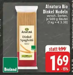 Edeka Alnatura Bio Dinkel Nudeln Angebot