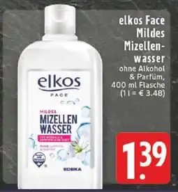 Edeka elkos Face Mildes Mizellenwasser Angebot