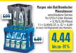 diska Margon oder Bad Brambacher Mineralwasser Angebot