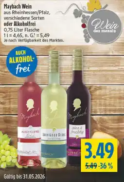 diska Maybach Wein oder Alkoholfrei Angebot