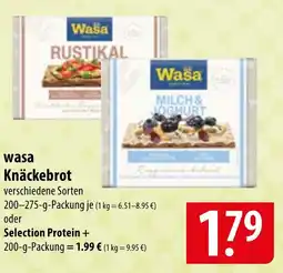 Famila Nord Ost wasa Knäckebrot oder Selection Protein + Angebot
