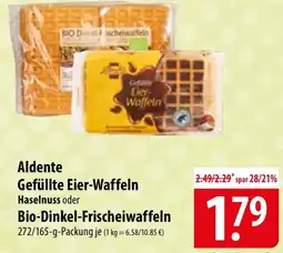 Famila Nord Ost Aldente Gefüllte Eier-Waffeln Haselnuss oder Bio-Dinkel-Frischeiwaffeln Angebot
