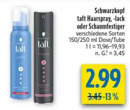 diska Schwarzkopf taft Haarspray, -lack oder Schaumfestiger Angebot