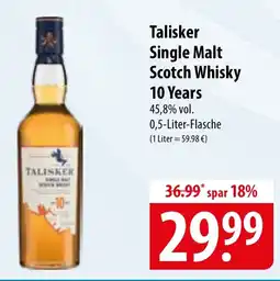 Famila Nord Ost Talisker Single Malt Scotch Whisky 10 Years Angebot