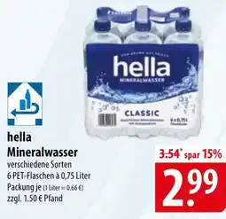 Famila Nord Ost hella Mineralwasser Angebot