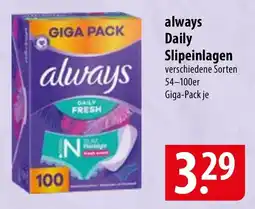 Famila Nord Ost always Daily Slipeinlagen Angebot