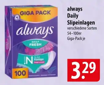 Famila Nord Ost always Daily Slipeinlagen Angebot