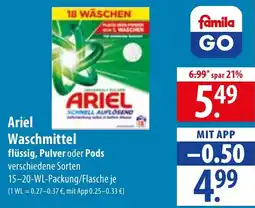 Famila Nord Ost Ariel Waschmittel Angebot