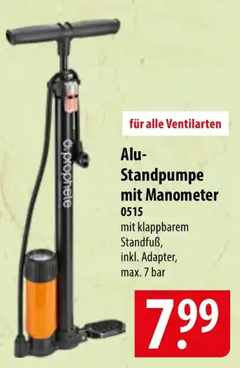 Famila Nord Ost prophete Alu-Standpumpe mit Manometer Angebot