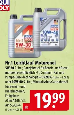 Famila Nord Ost LIQUI MOLY Nr.1 Leichtlauf-Motorenöl Angebot