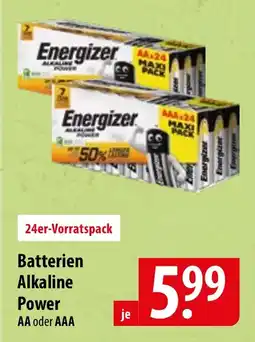 Famila Nord Ost Batterien Alkaline Power AA oder AAA Angebot