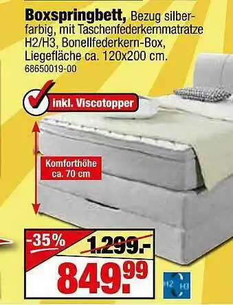 SB Lagerkauf Boxspringbett Angebot