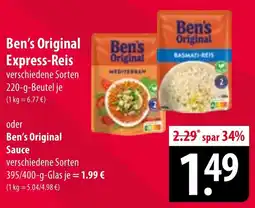 Famila Nord Ost Ben's Original Express-Reis oder Ben's Original Sauce Angebot