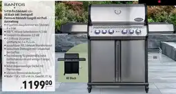 CITTI Markt SANTOS S-418 Pro Edelstahl oder All Black inkl. Drehspieß Premium Edelstahl Gasgrill mit Profi- Ausstattung Angebot