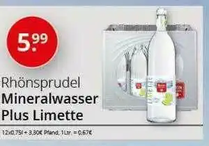 Sagasser Rhönsprudel Mineralwasser Plus Limette Angebot