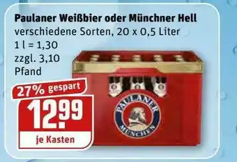 REWE Kaufpark Paulaner Weißbier Oder Münchner Hell Angebot