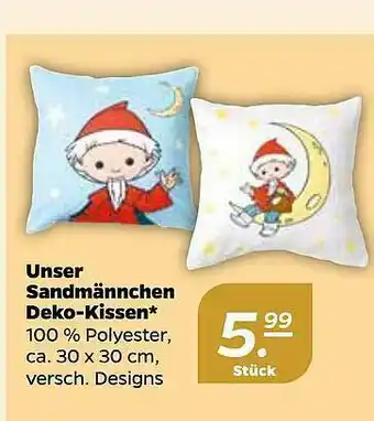 NETTO Unser Sandmännchen Deko-kissen Angebot