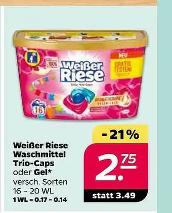 NETTO Weißer Riese Waschmittel Trio-caps Oder Gel Angebot