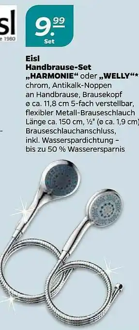 NETTO Eisl Handbrause-set „harmonie“ Oder „welly“ Angebot