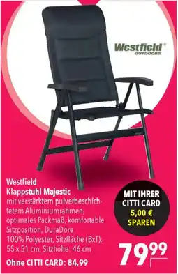 CITTI Markt Westfield Klappstuhl Majestic Angebot