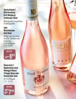 Galeria Markthalle Graf Neipperg Lemberger Rosé oder Rheinhessen Geil Rosé Angebot