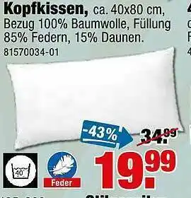 SB Lagerkauf Kopfkissen Angebot