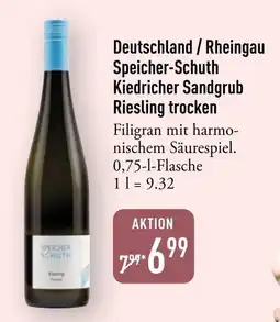Galeria Markthalle Speicher-Schuth Kiedricher Sandgrub Riesling trocken Angebot