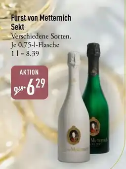 Galeria Markthalle Fürst von Metternich Sekt Angebot