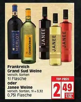 Edeka Frankreich Grand Sud Weine Oder Janee Weine Angebot