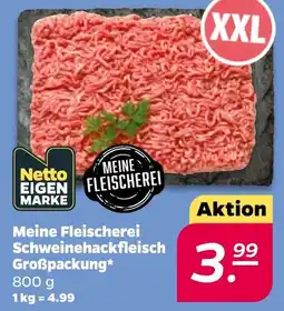 NETTO Meine Fleischerei Schweinehackfleisch Großpackung Angebot