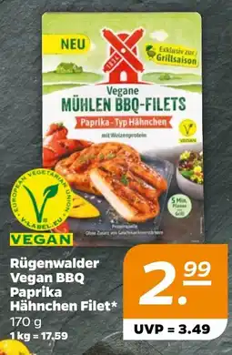 NETTO Rügenwalder Vegan BBQ Paprika Hähnchen Filet Angebot