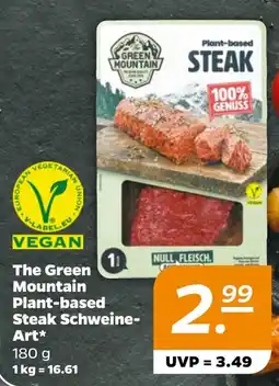 NETTO The Green Mountain Plant-based Steak Schweine- Art Angebot
